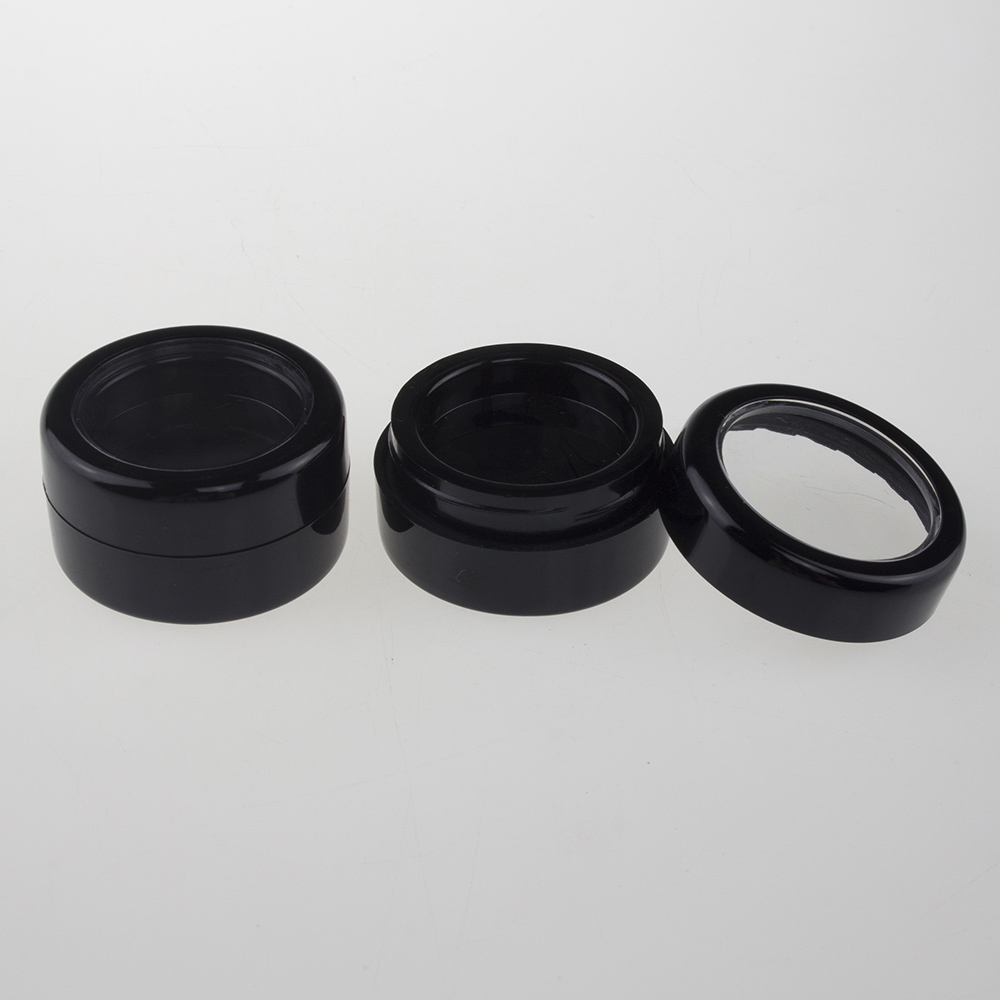 Empty 2.5 g Black Makeup Eye Shadow Cosmetic Jar,cosmetic concealer container