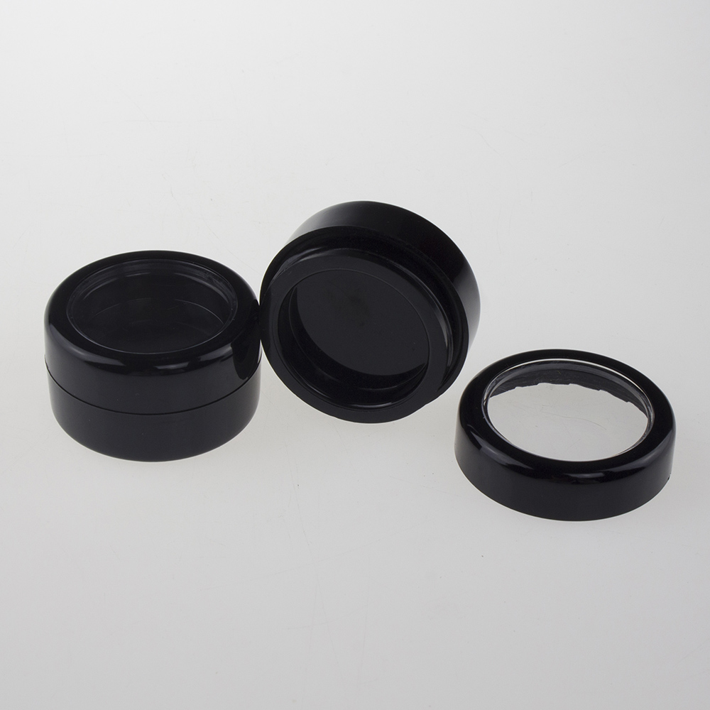 Empty 2.5 g Black Makeup Eye Shadow Cosmetic Jar,cosmetic concealer container