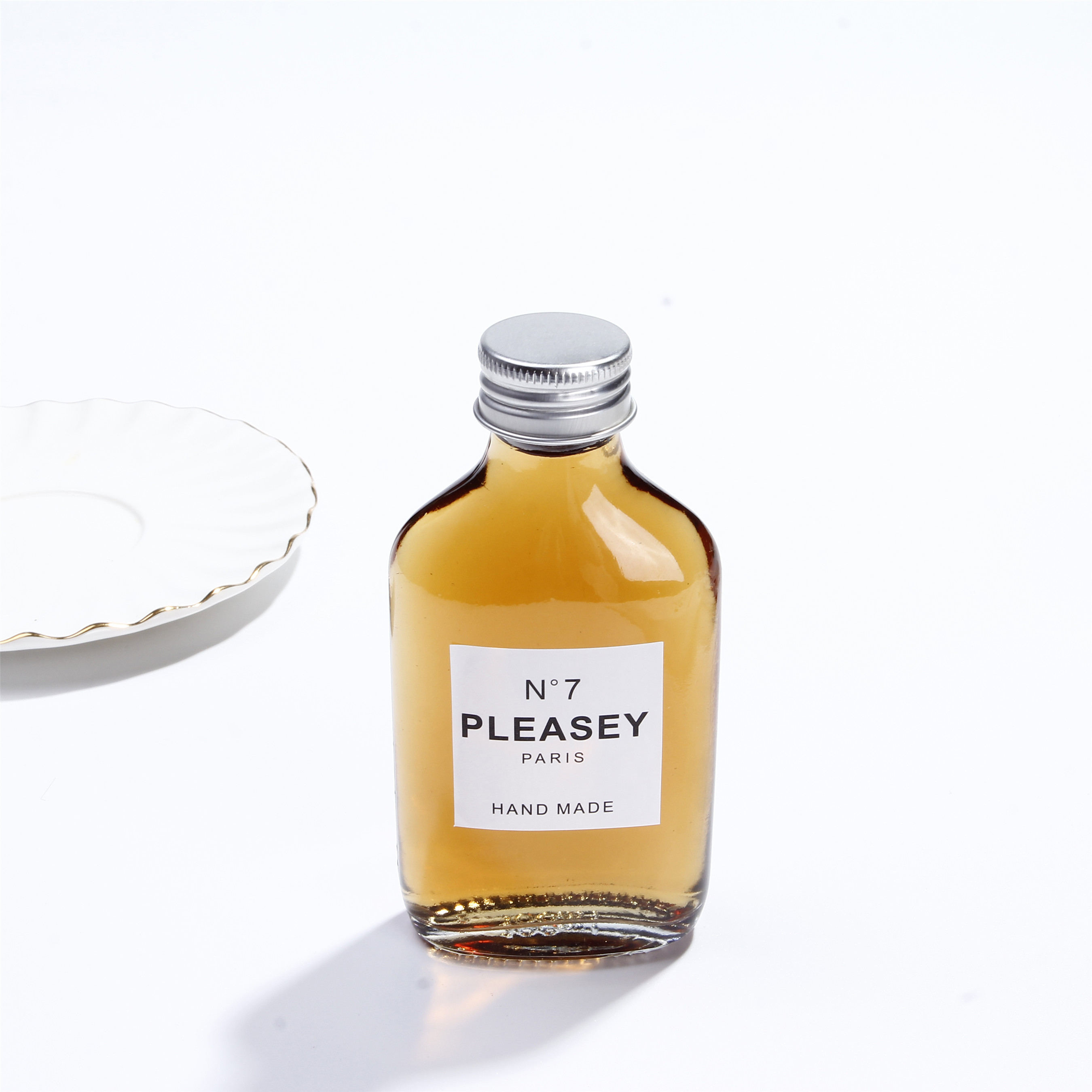 Empty 200ml Flast Flask Glass Bottle For Cold Brew Coffee Gin Bottle Sauce Juice 180ml 220ml Whisky Vodka Kombucha Brunch Tea