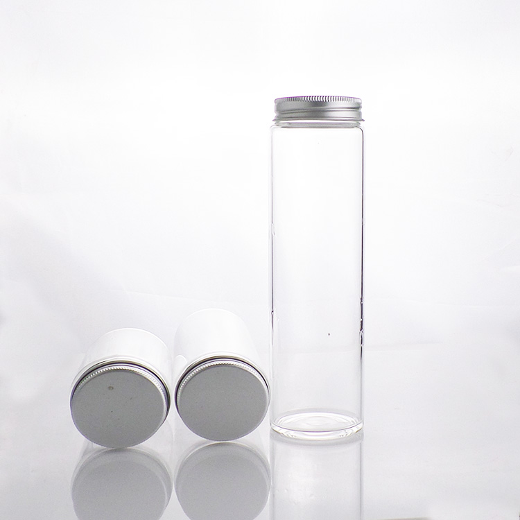 Empty 20ML 25ML 30ML 35ML 100ML Clear Wholesale various customize sizes glass tubular bottle with screw top Transparent Color