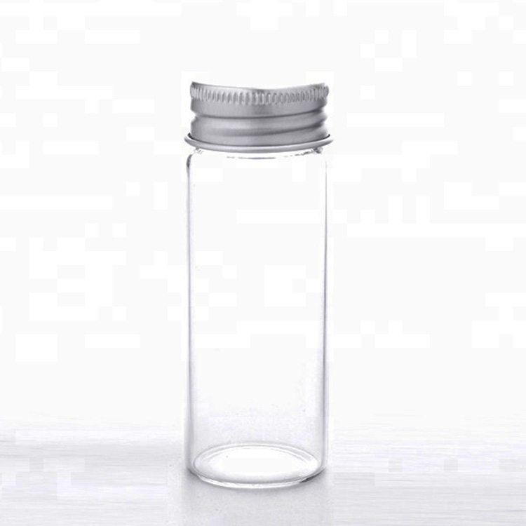 Empty 20ML 25ML 30ML 35ML 100ML Clear Wholesale various customize sizes glass tubular bottle with screw top Transparent Color