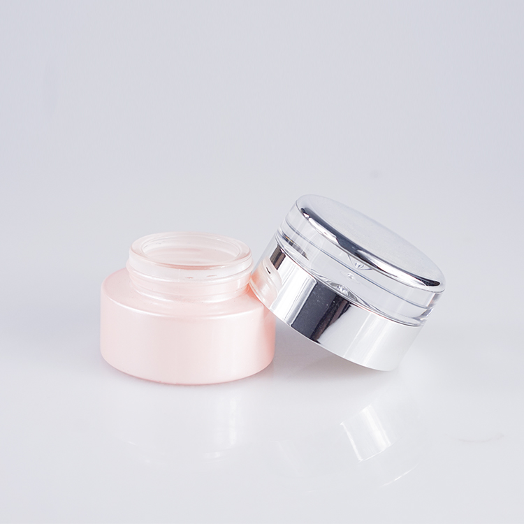 Empty 20g Ceramic Glass luxury Cosmetic Jar Container For Face Cream Guangzhou Supplier