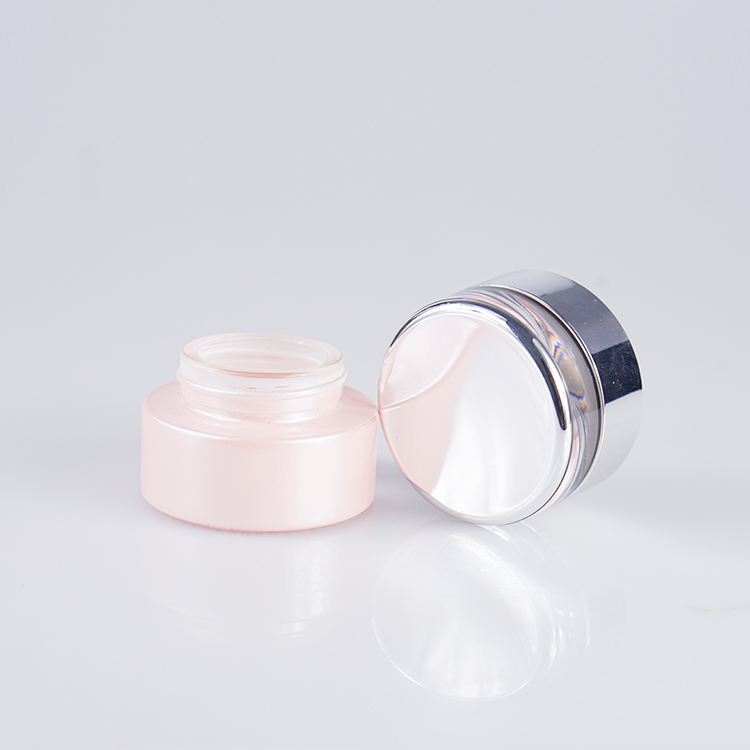 Empty 20g Ceramic Glass luxury Cosmetic Jar Container For Face Cream Guangzhou Supplier