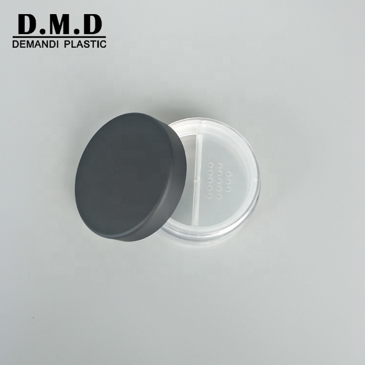 Empty 20grams 20 grams 20ml 20 ml cosmetic matted black powder jar with lid cover cap