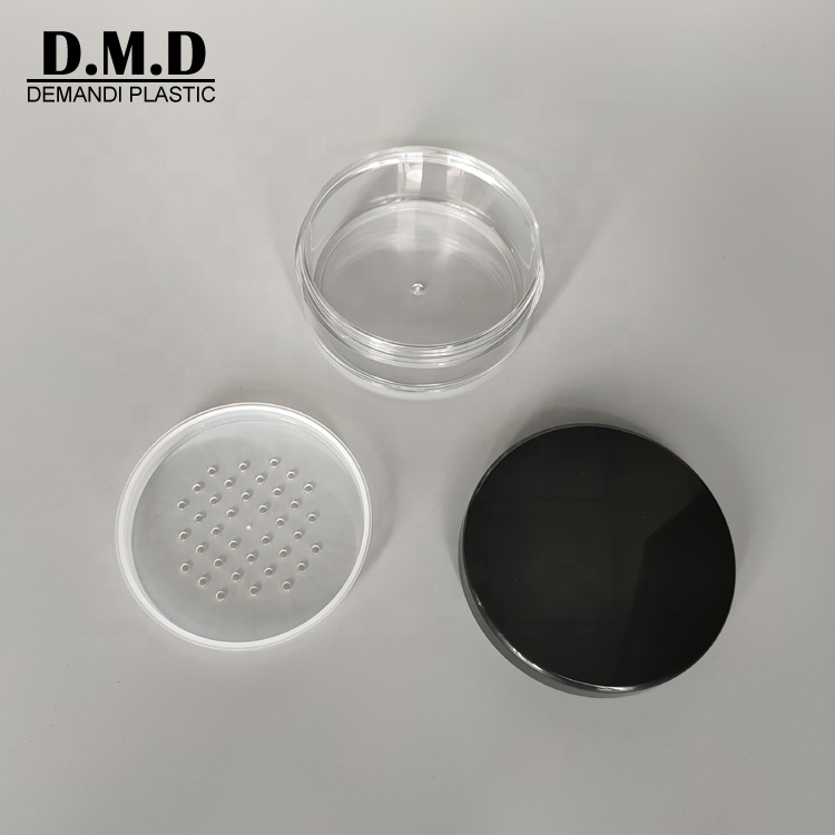 Empty 20ml 30ml 50ml 50 grams round white black cosmetic jar for 20 gram loose makeup powder