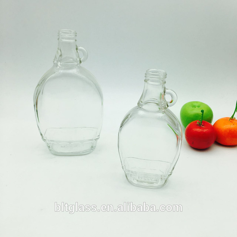 Empty 250ml 375ml 500ml flat dry cough syrup Royal glass bottle with plastic lid
