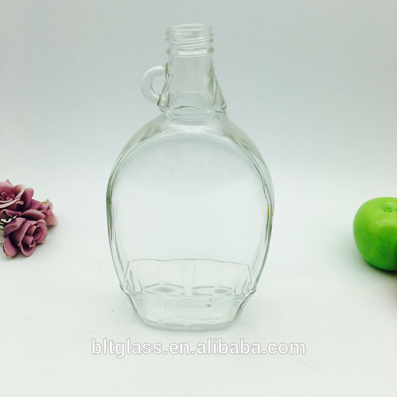 Empty 250ml 375ml 500ml flat dry cough syrup Royal glass bottle with plastic lid