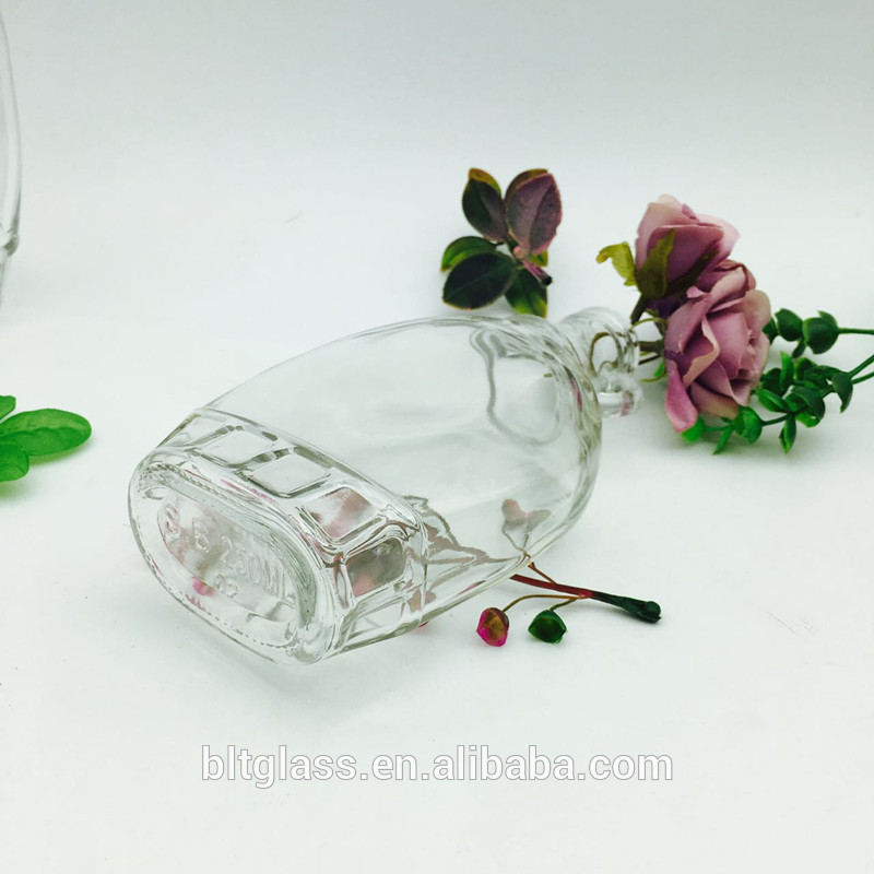 Empty 250ml 375ml 500ml flat dry cough syrup Royal glass bottle with plastic lid