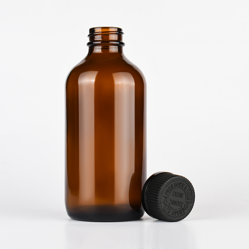 Empty 250ml 500ml 8oz 16oz Amber Empty Glass Essential Oil Bottle with pet mist spray cap