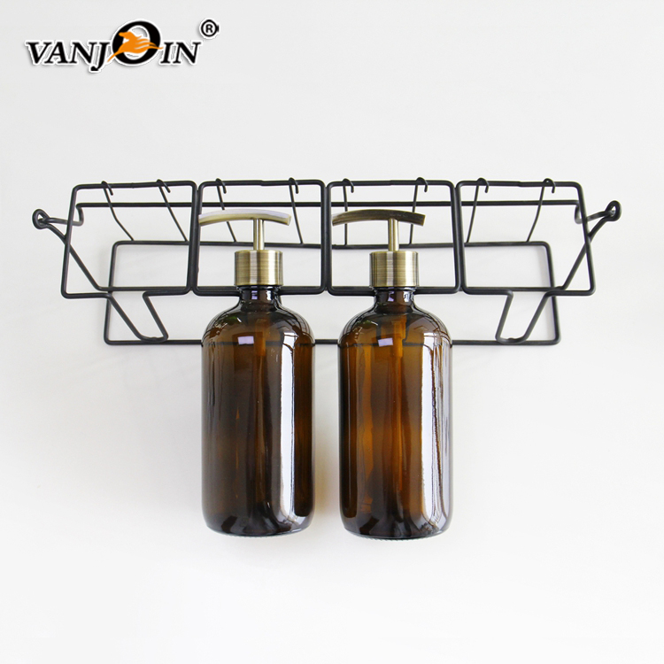 Empty 250ml 500ml Round Glass Soap Foam Pump Bottle Customized Design