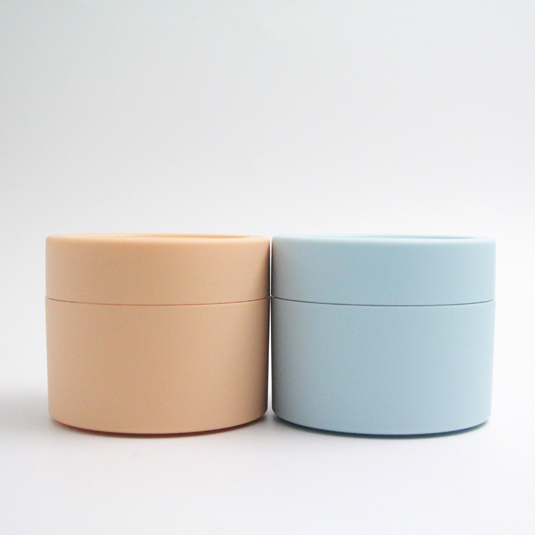 Empty 250ml plastic cosmetic container frosted finish plastic jar pot double wall body cream jar plastic bottle 8oz