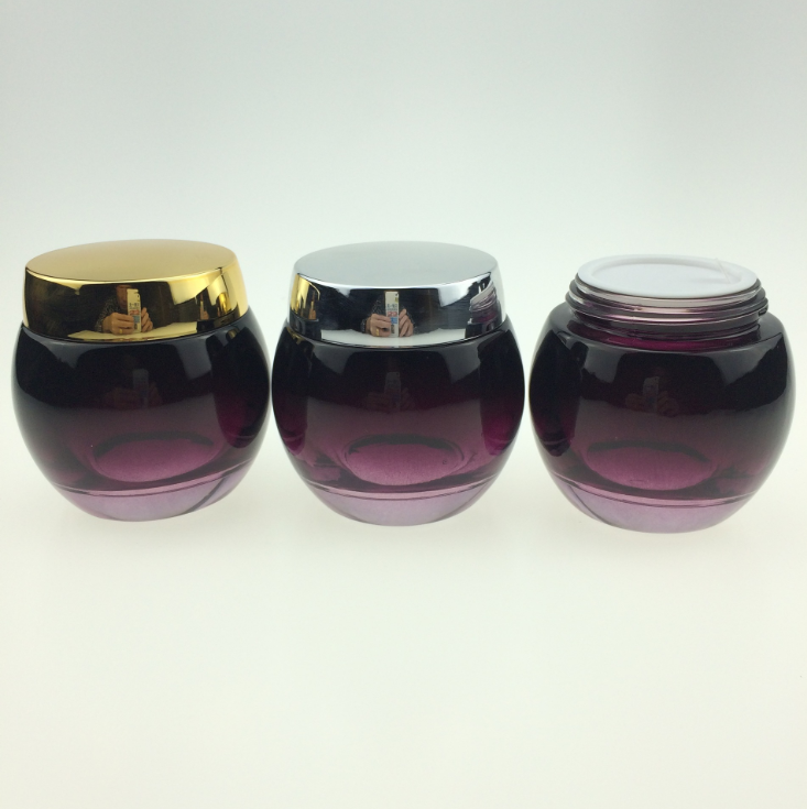 Empty 2oz 4oz 120g glass cosmetic jar/cosmetic cream jar glass empty/oval shape cream jar container 120ml