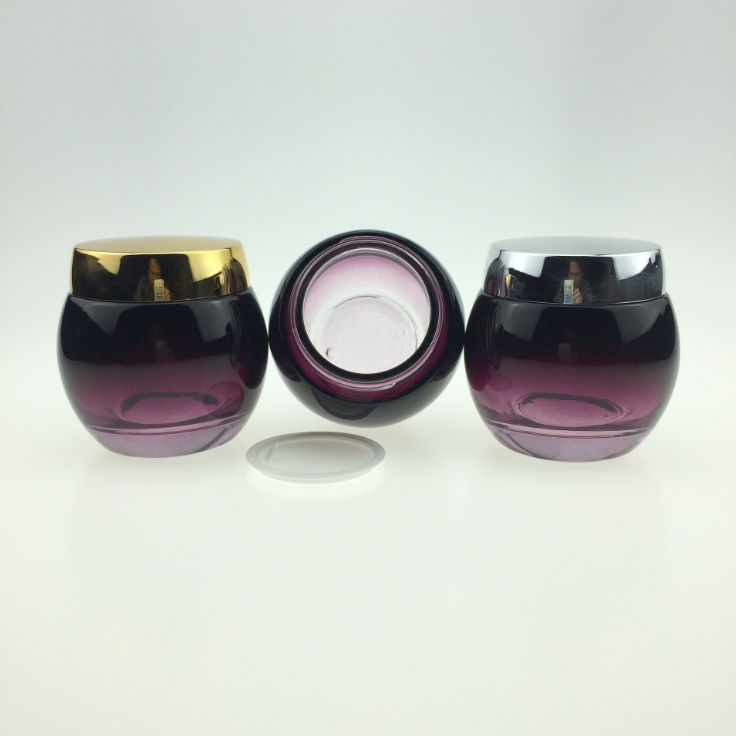 Empty 2oz 4oz 120g glass cosmetic jar/cosmetic cream jar glass empty/oval shape cream jar container 120ml