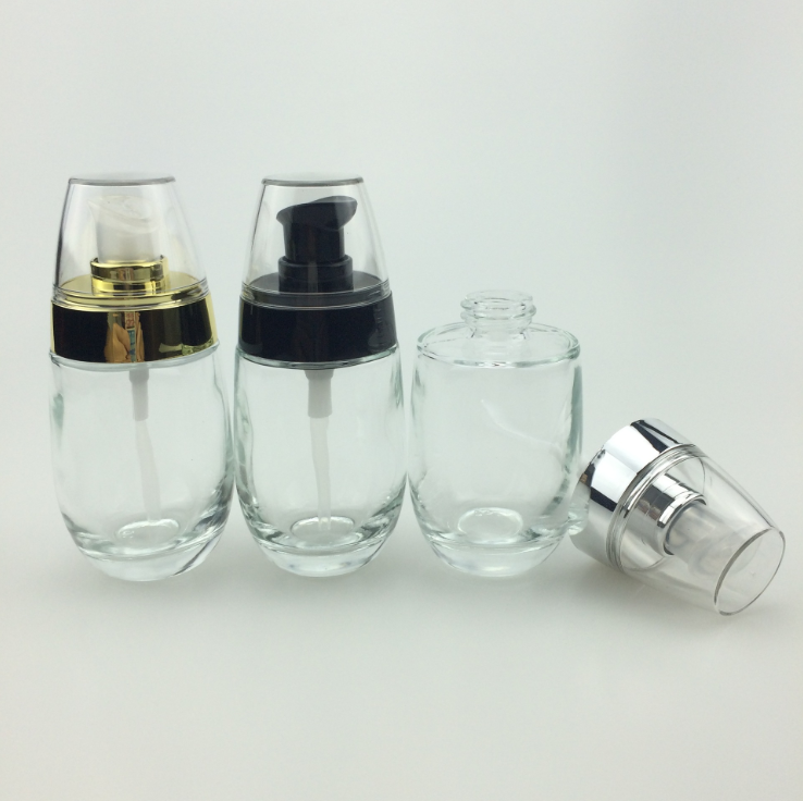 Empty 2oz 4oz 120g glass cosmetic jar/cosmetic cream jar glass empty/oval shape cream jar container 120ml