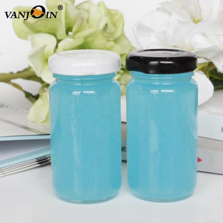 Empty 2oz 60ml Mini Shot Clear Round Pressed Drink Juice Glass Bottles With Screw Cap