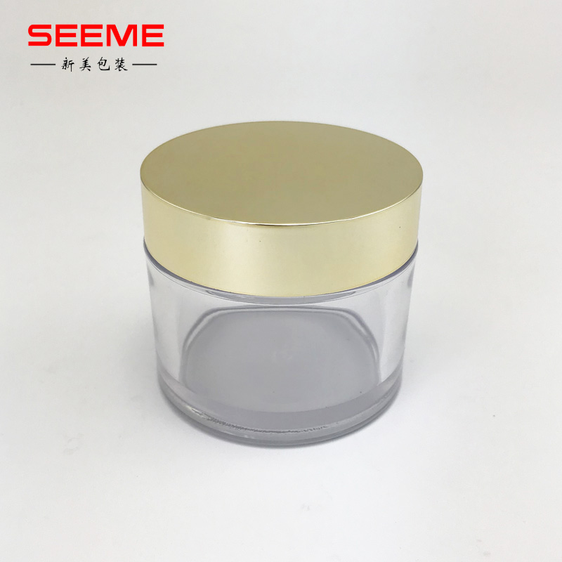 Empty 3.5oz cream jar cosmetic box with screw cap cosmetic packaging