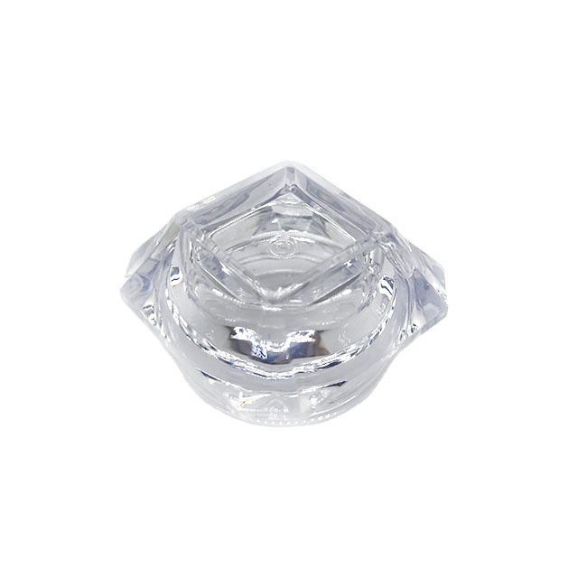 Empty 3 gram clear cream jar with screw lids