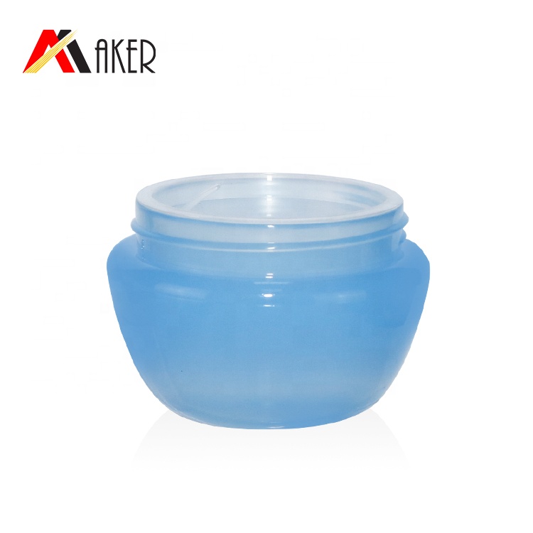 Empty 30 ml semi-transparent blue cheap pp cream jar for cosmetic with lid in stock