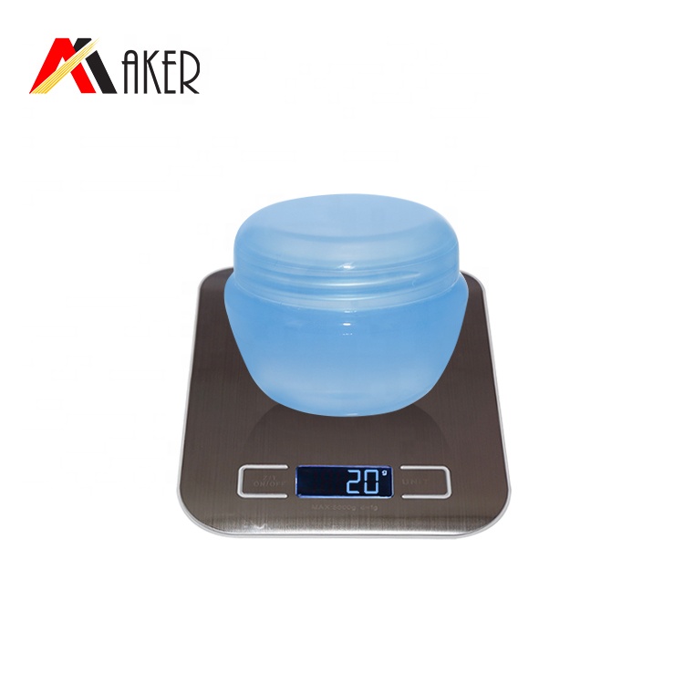 Empty 30 ml semi-transparent blue cheap pp cream jar for cosmetic with lid in stock