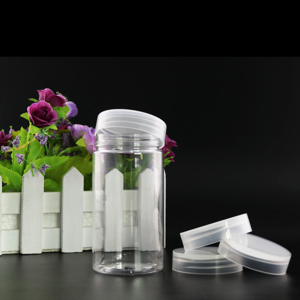 Empty 30g 40g 50g 60g 80g 120g 150g Wide Mouth Clear PET Plastic Cosmetic Jar with Custom Lid