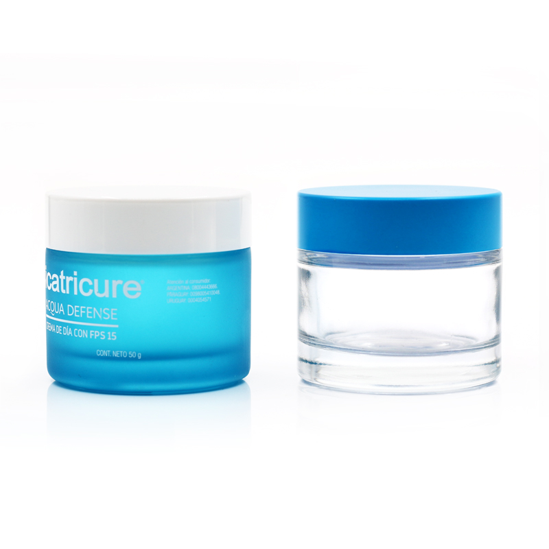 Empty 30g 50g china made cosmetic empty clear glass jar