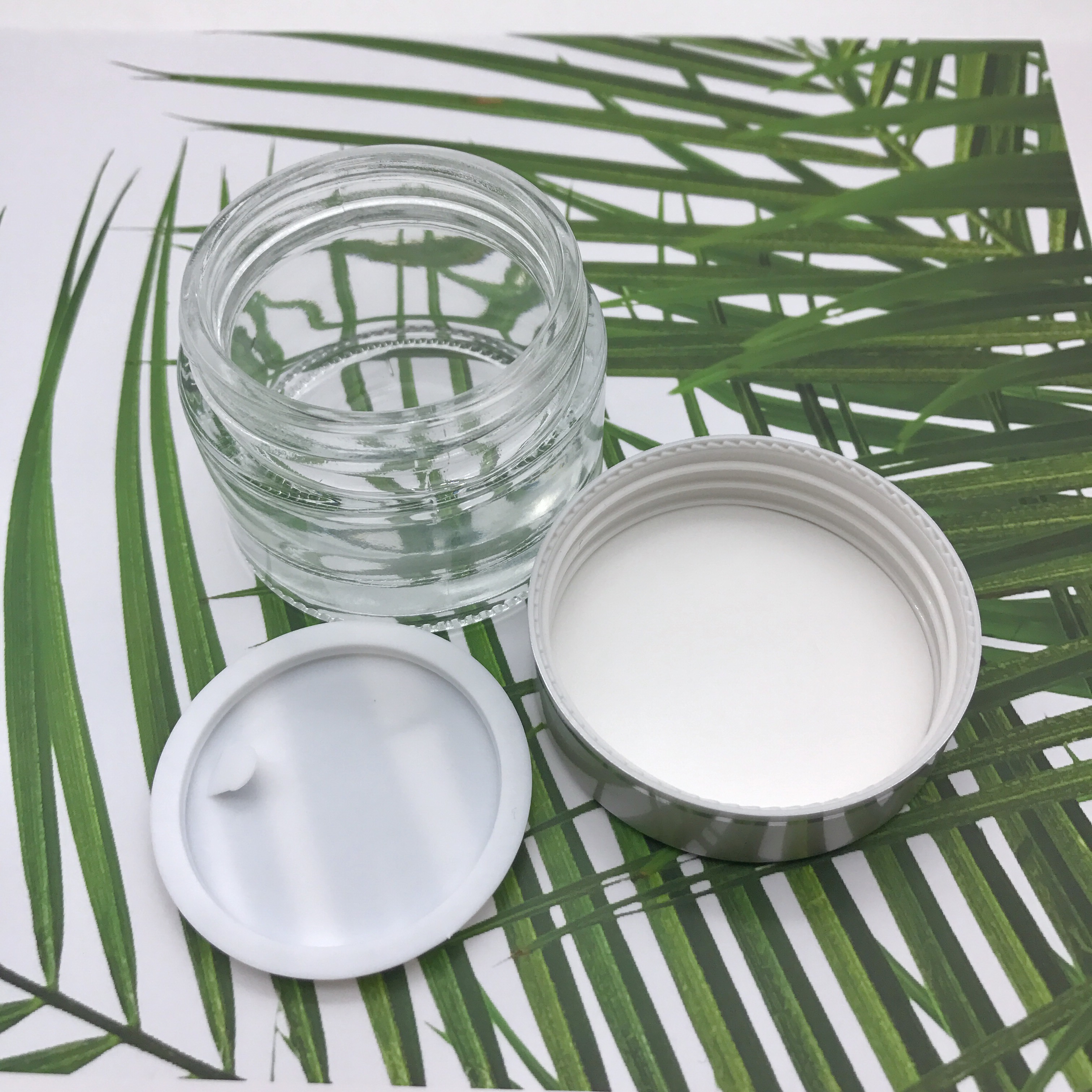 Empty 30g glass cream jar Cosmetic Jar Frosted