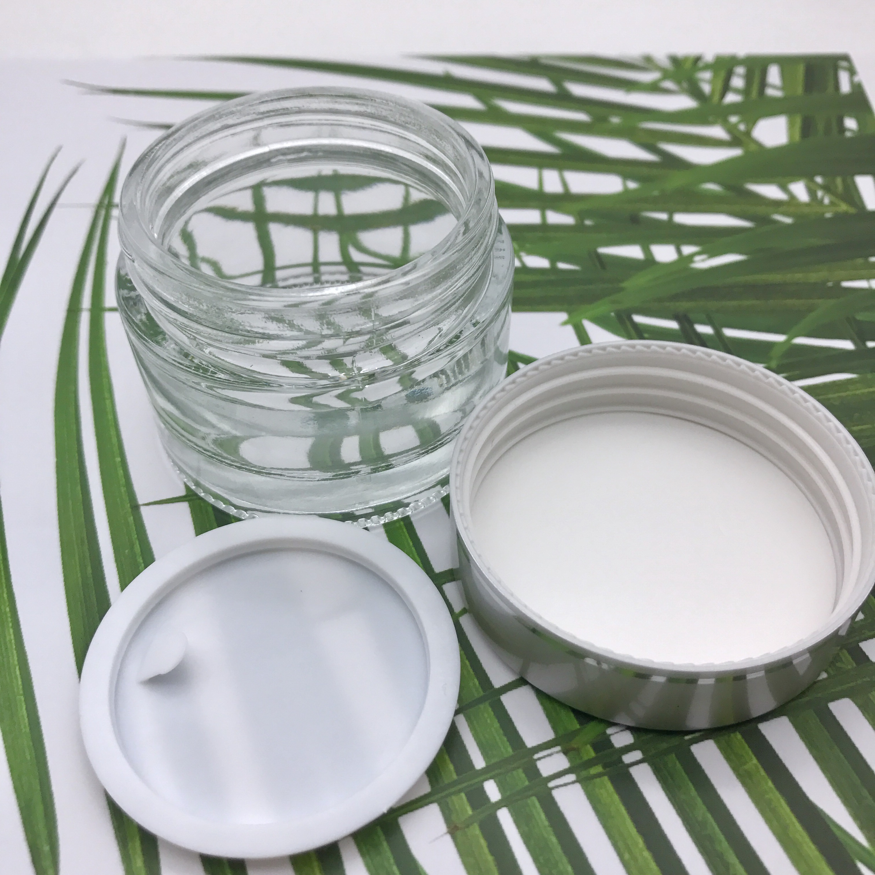 Empty 30g glass cream jar Cosmetic Jar Frosted