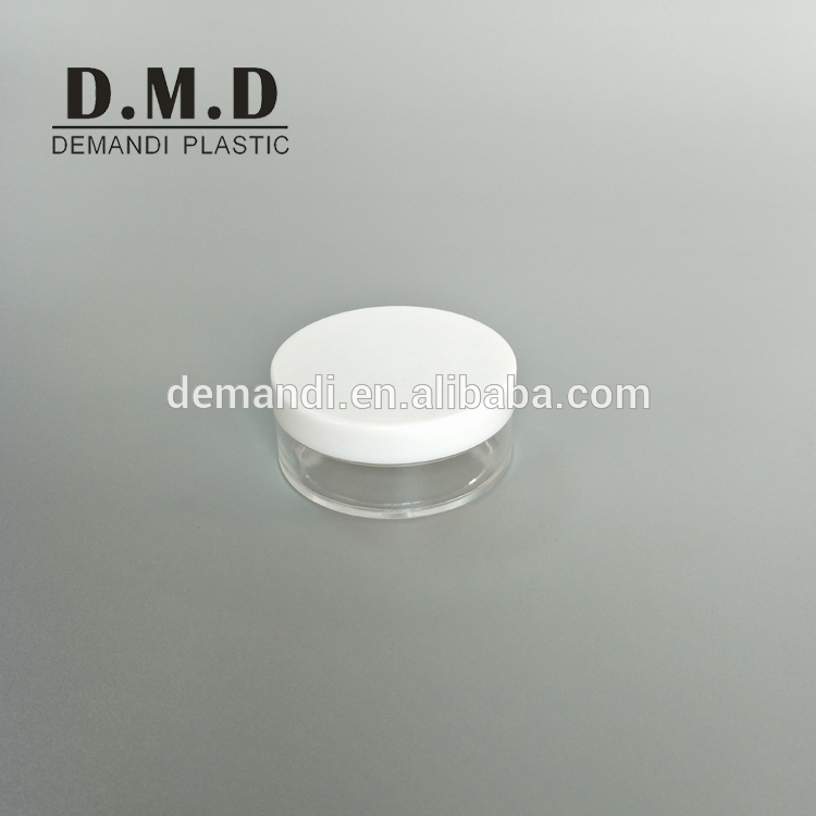 Empty 30grams 30 ml 8grams 8 ml cosmetic sifter powder jar with white lids top