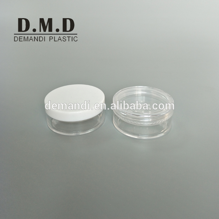 Empty 30grams 30 ml 8grams 8 ml cosmetic sifter powder jar with white lids top