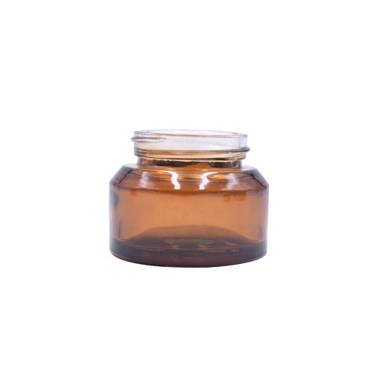Empty 30ml 30g 1oz Face Cream Amber Cream Jar, Beauty Fancy Cosmetics Packing Glass Cosmetic Jar