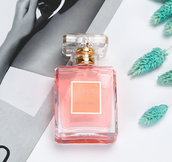 Empty 30ml 50ml 100ml Clear Flat Square Glass Perfume Bottle Crimp Parfum Spray Glass Bottles Wholesale