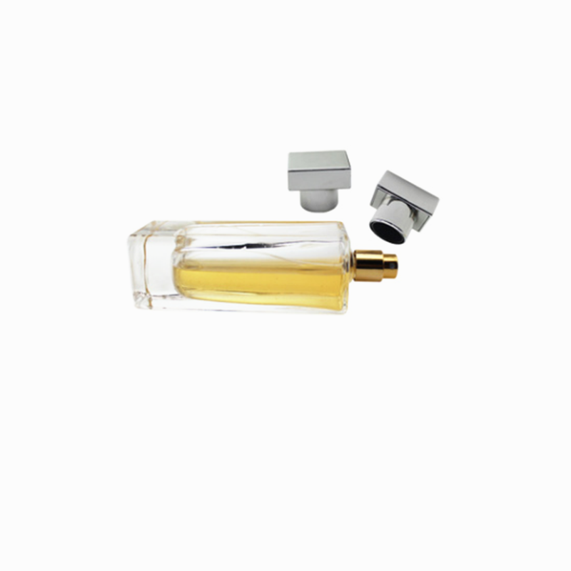 Empty 30ml 50ml 100ml flat square perfume spray bottle glass cosmetic containers empty glass bottle with spray mist cap