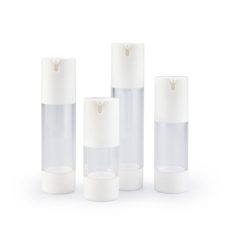 Empty 30ml 50ml acrylic airless pump bottle for cosmetic with bottle airless pump wholesale