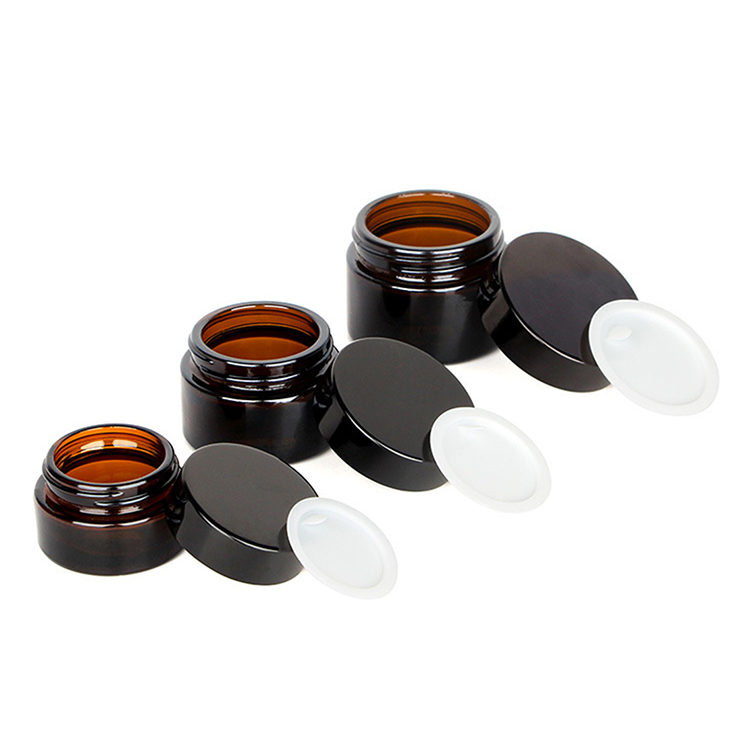 Empty 30ml,60ml,120ml,250ml Amber Glass Jar For cosmetics