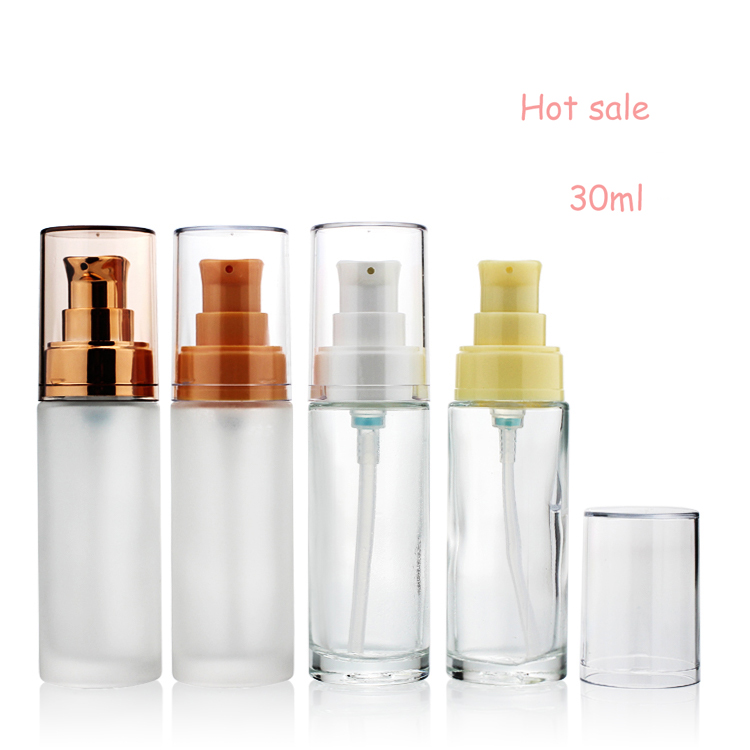 Empty 30ml Glass Liquid Cosmetic Container/ Foundation Bottle/ Cream Lotion Essential Oil Bottle