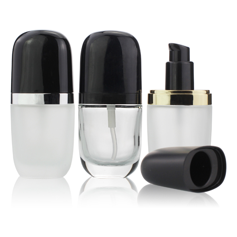 Empty 30ml Glass Liquid Cosmetic Container/ Foundation Bottle/ Cream Lotion Essential Oil Bottle