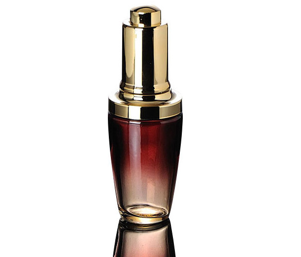 Empty 30ml Rrd Glass Dropper Bottle Rose Gold Cap Essential Oil Serum Bottle Luxury Cosmetic Packaging