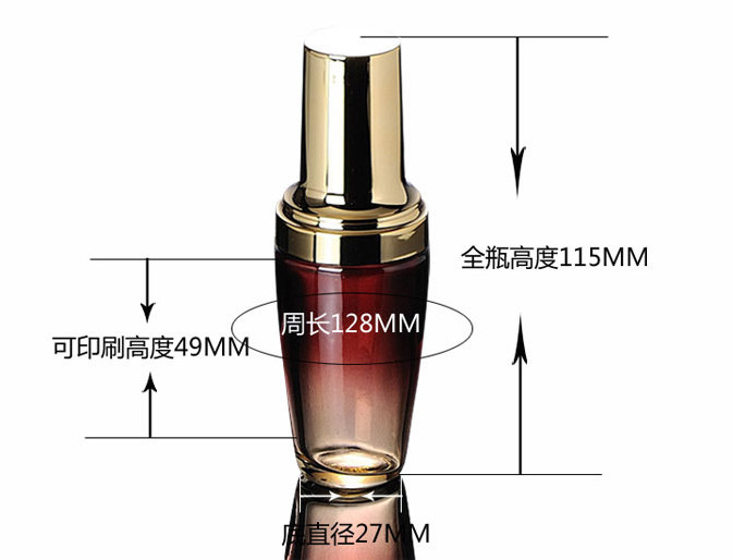 Empty 30ml Rrd Glass Dropper Bottle Rose Gold Cap Essential Oil Serum Bottle Luxury Cosmetic Packaging