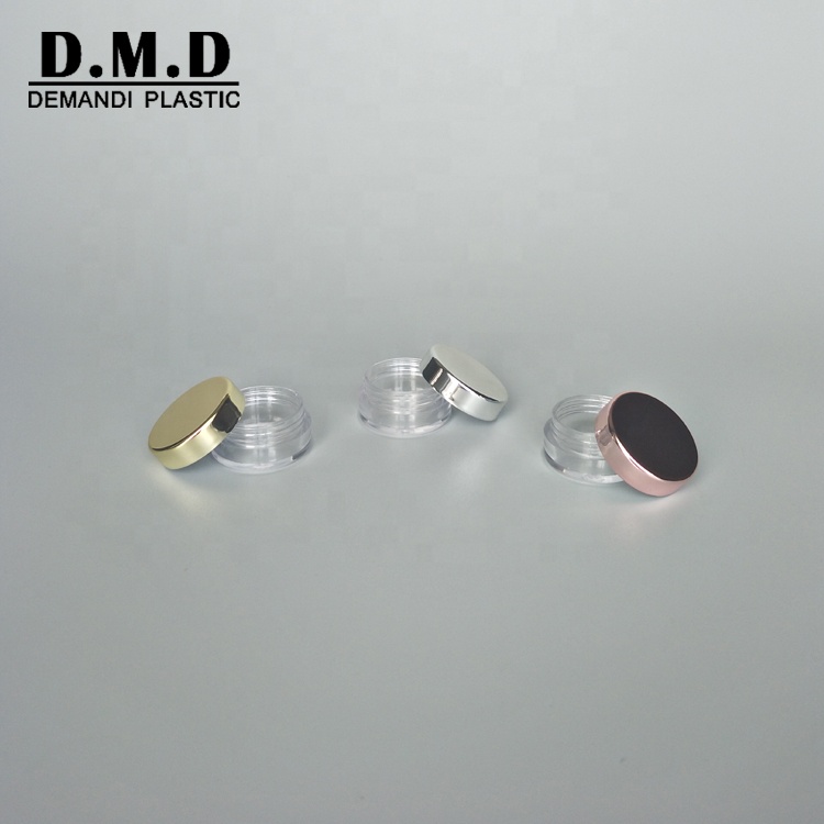 Empty 3ml 5ml plastic square round 10ml 20ml 30ml clear transparent lip scrub jar