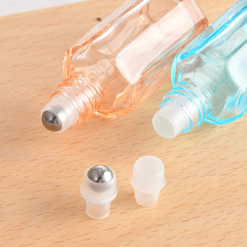 Empty 3ml 6ml 10ml 12ml Color Octagonal Roller Glass Bottles Roll on Attar Glass Bottle for Essential Oil