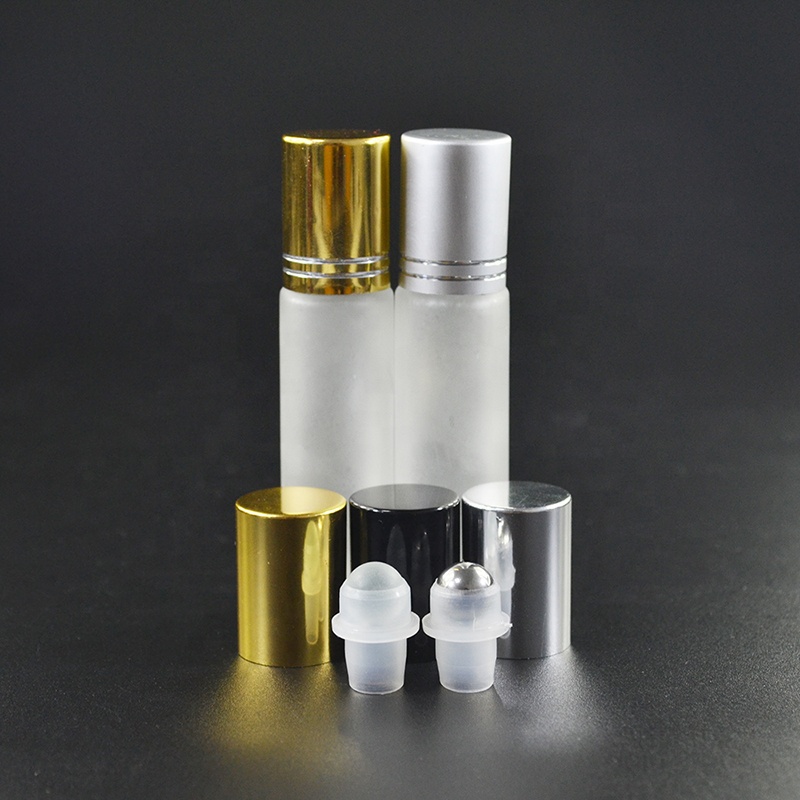 Empty 4ml 6ml 8ml 10ml 15ml essential oil perfume clear frosted glass roller bottle