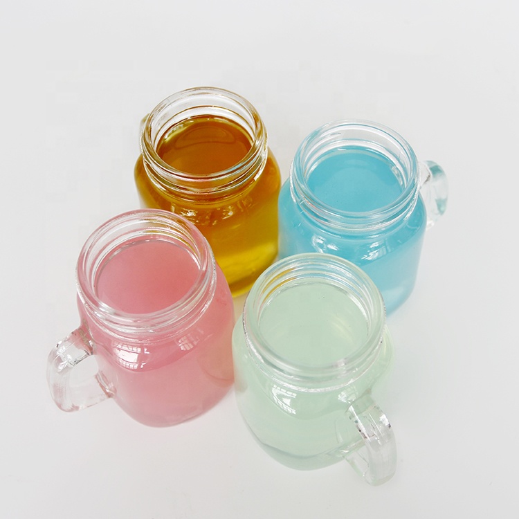 Empty 4oz Glass Mason Shot Jar Glass Mason Mug With Screw Lid For Fruit Wine