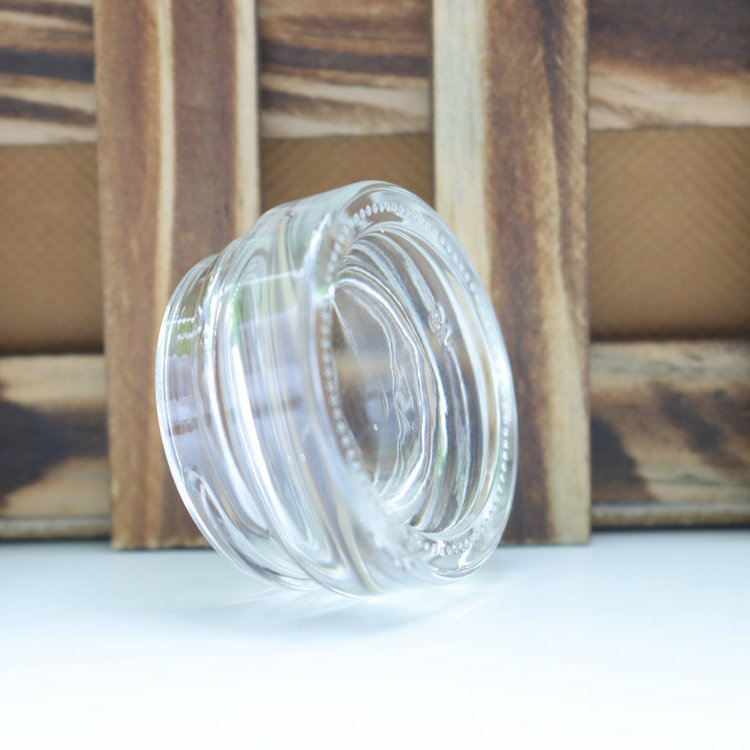Empty 5 ml Glass Container With Black Cap for Concentrate, Wax, Crumble or Budder