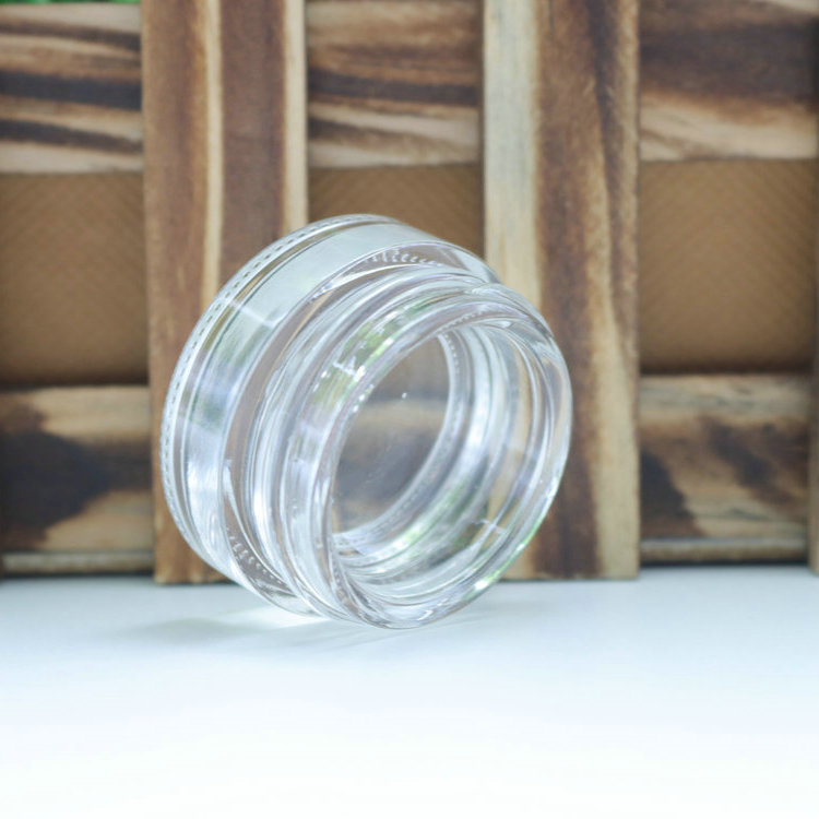 Empty 5 ml Glass Container With Black Cap for Concentrate, Wax, Crumble or Budder