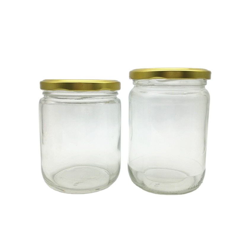 Empty 500ml 16oz glass jar for honey garlic paste coconut butter