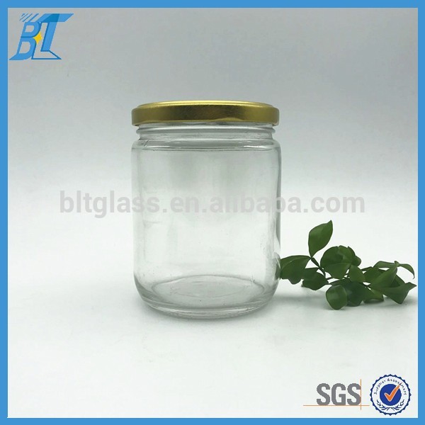 Empty 500ml 16oz glass jar for honey garlic paste coconut butter
