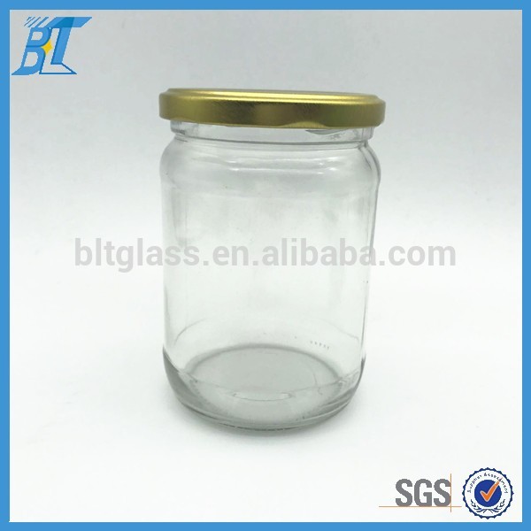 Empty 500ml 16oz glass jar for honey garlic paste coconut butter