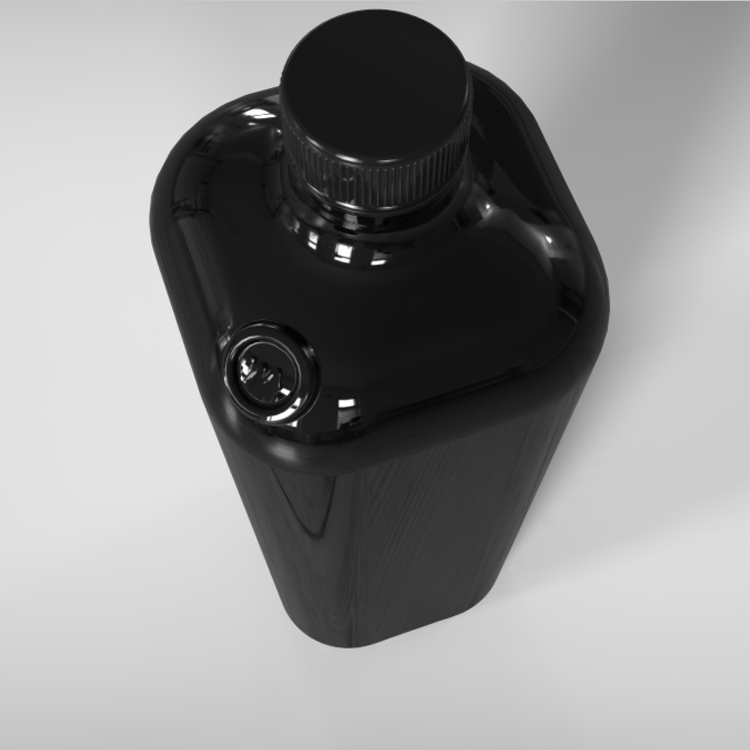 Empty 500ml 750ml black spirits liquor tequila vodka gin glass bottle with cork stopper