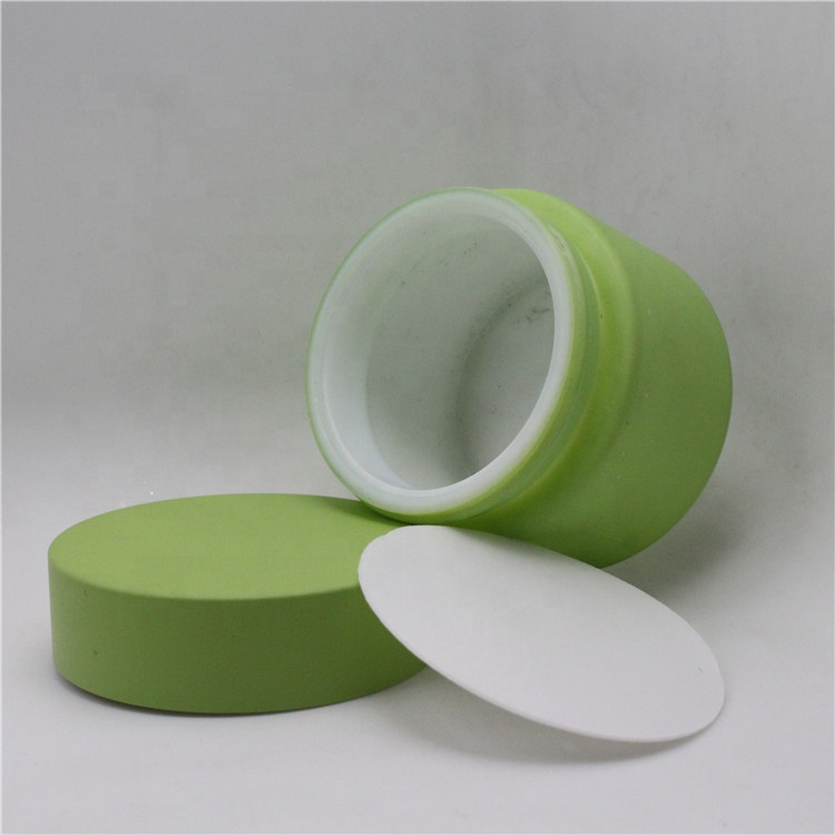 Empty 50g 100g cosmetic make up containers white porcelain glass jar cosmetic cream packaging