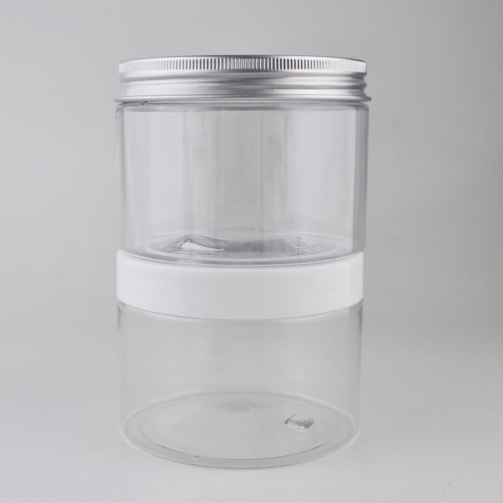 Empty 50g 200 g pet clear amber cream cosmetic plastic jar